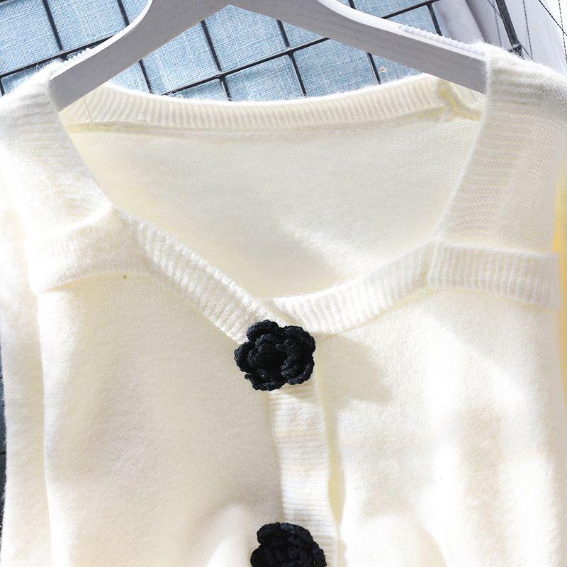 Strickjacke Kurze Pullover Mantel Frauen Lose Oberbekleidung Frühling Koreanische Langarm Modische Vielseitige Strickjacke Pullover