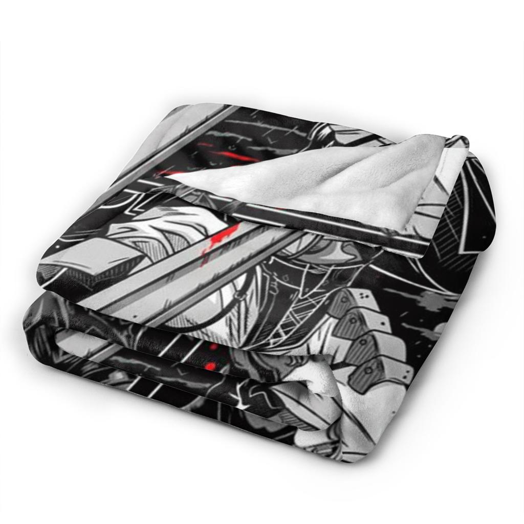 Anime Berserk Soft Blankets  Child Plush Throw Blanket Funny Couch Bed Flannel Bedspread Sofa Bed Cover