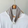 Women's Magnetic Buckle Silk Scarf - Fashionable Neck Protection for Spring, Summer, and Autumn