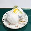 European Style Lemon Pattern Cups, Tea Cup Saucers Steak Plate Bowl Plate Dinnerware, Cute Coffee Mug Afternoon Tea Tableware