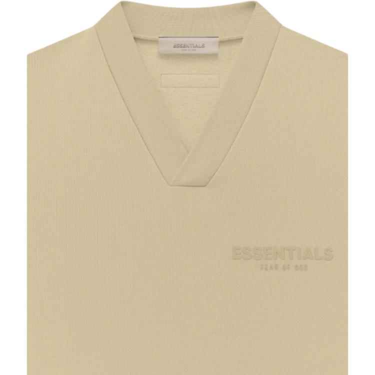 Fear of God Essentials SS23 Pullover V Neck Vest Sand Women Tops Off-White FOG-SS23-116