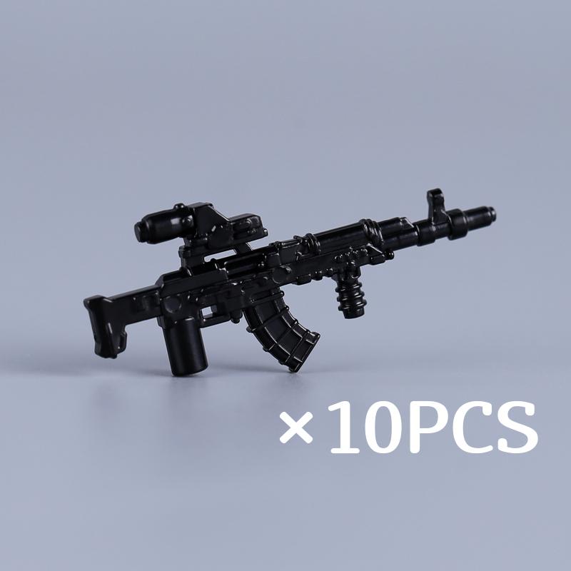 WW II Army Figures Accessory Parts Brick Playset WW2 Soldiers Army Warrior SWAT Police SWAT Machine Gun Scale Ratio Model Block Bricks Toys Playsetss