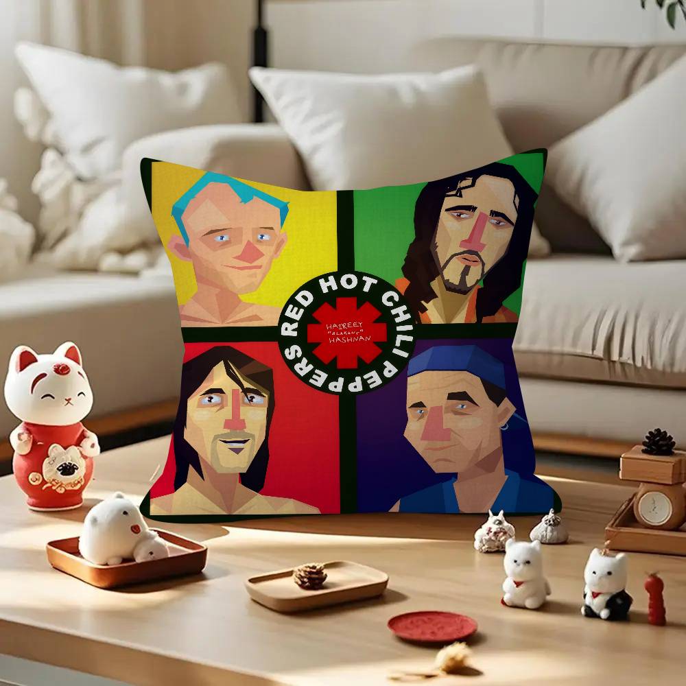 R-Red Hot C-Chili Peppers   Pillow Gifts Home Office Furnishings Bedroom Sofa Car Cushion Cover Case 45x45cm