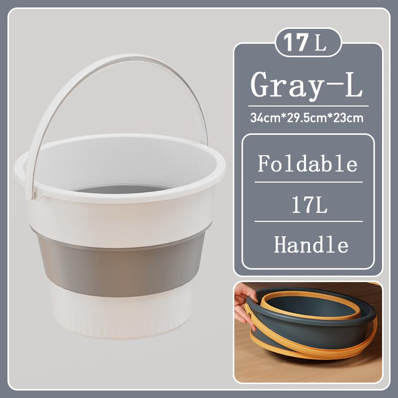 Silicone Collapsible Bucket for Car Wash and Fishing Multifunctional Basin Large Capacity Household Items 17L