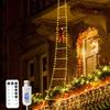 Weihnachtsdekoration LED Leiterlichter mit kletterndem Weihnachtsmann Innen-Weihnachts-Dekorationslicht 8 Modi für Zuhause Weihnachtsdeko