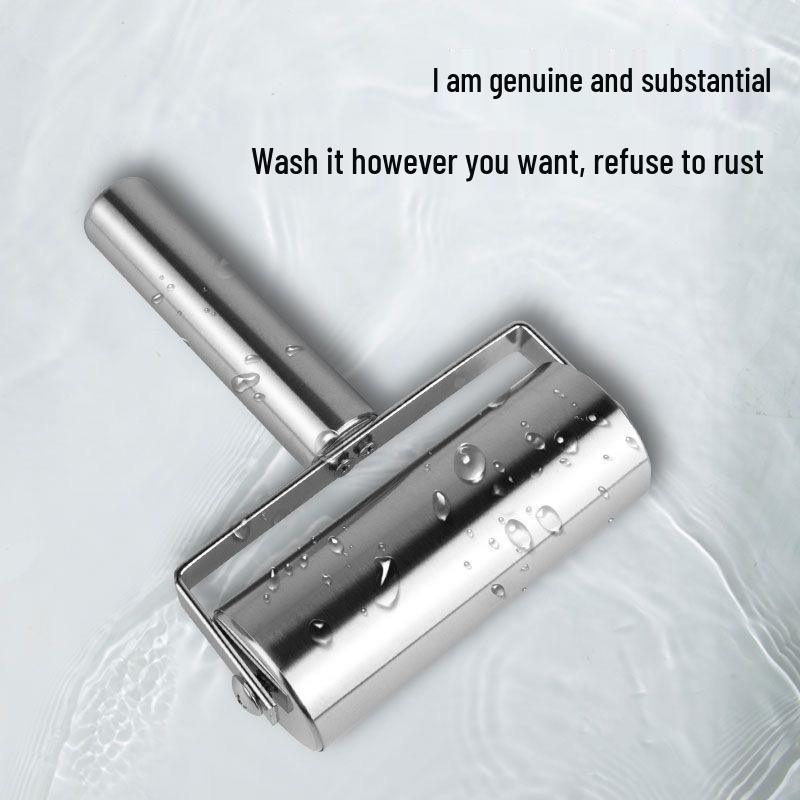 Stainless Steel Rolling Pin with Wheels for Effortless Dough and Dumpling Skin Rolling