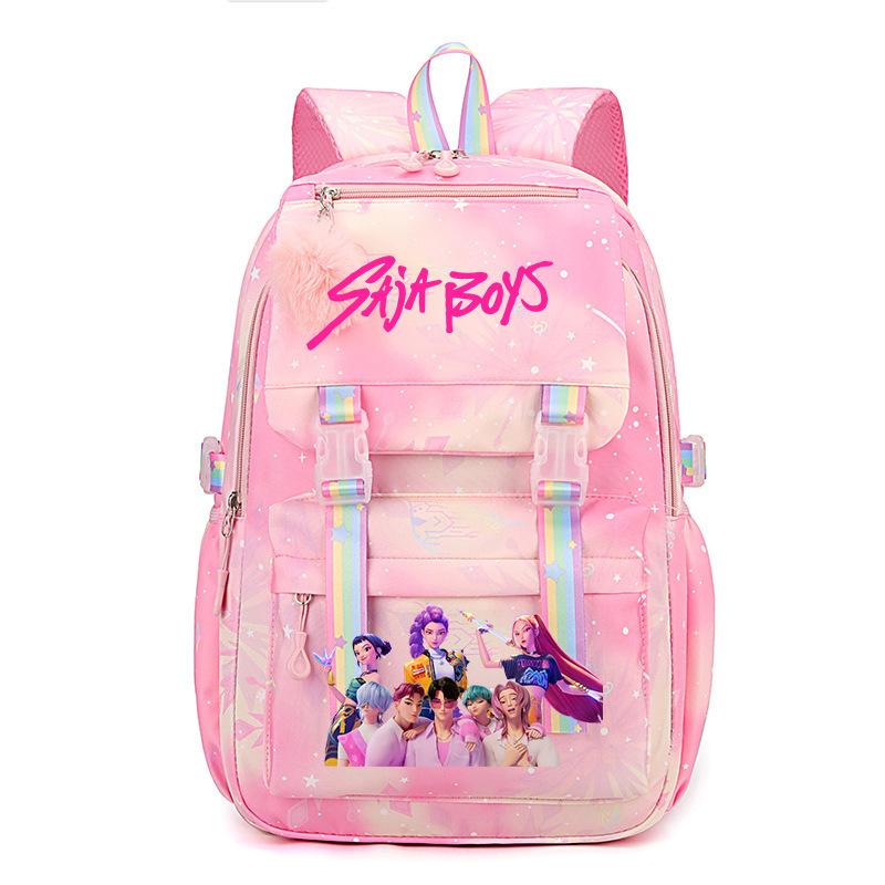 Ins style witch hunter group printing student backpack hot sale new KPop large capacity student backpack