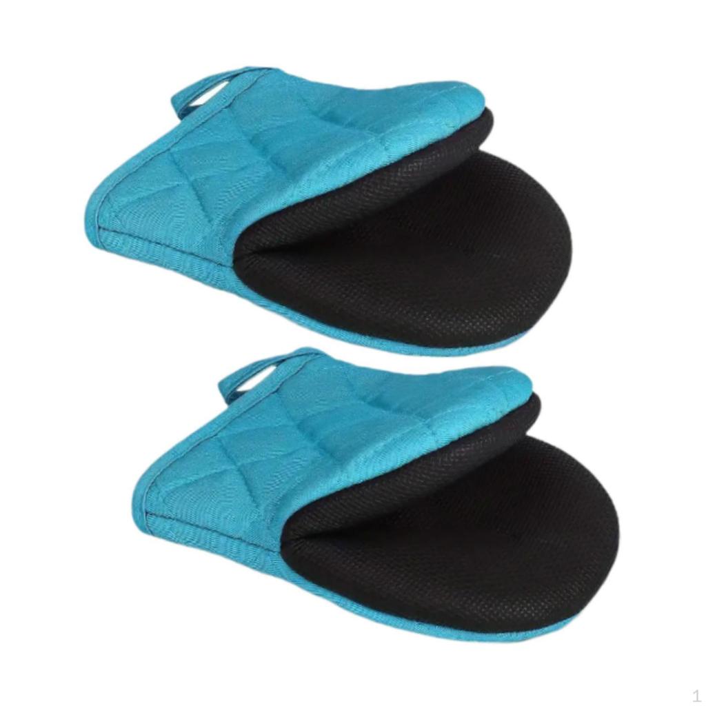 2 Pack of Mini Oven Gloves with Grip, Suitable for Cooking and Grilling