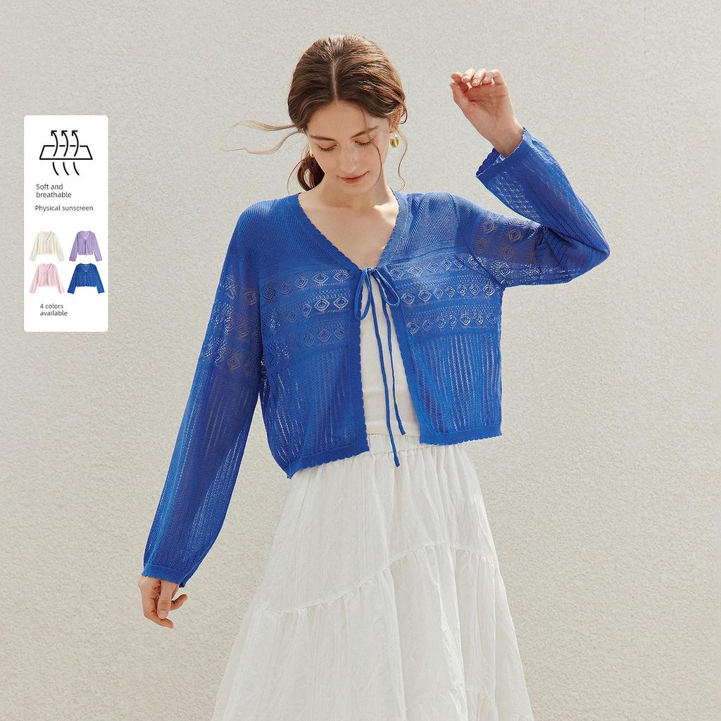 Inman Cardigan Knitwear with Lace-Up Bell Sleeves