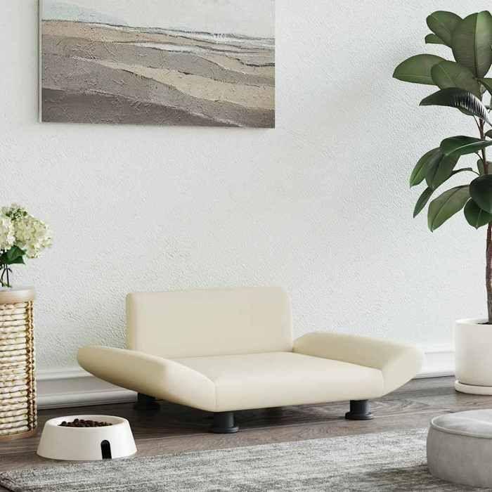VidaXL Dog Bed Cream 70x45x28 Cm Faux Leather 172002