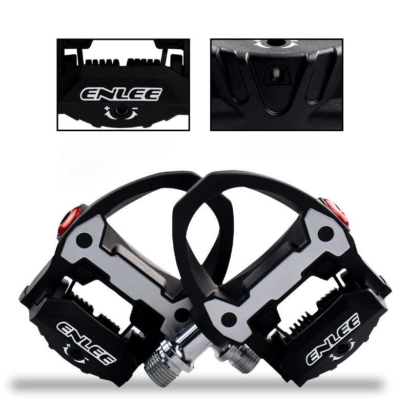 ENLEE Road Bike Lock Pedal Nylon Self-locking Pedal with Lock Plate Pedal SPD-SL System Lock Plate 6 Degrees