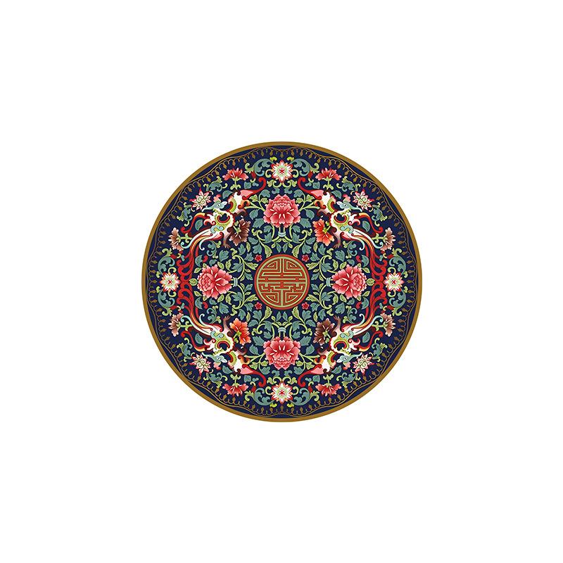 New Chinese Style Circular Carpet Living Room Coffee Table Sofa Bedroom Bedside Carpet