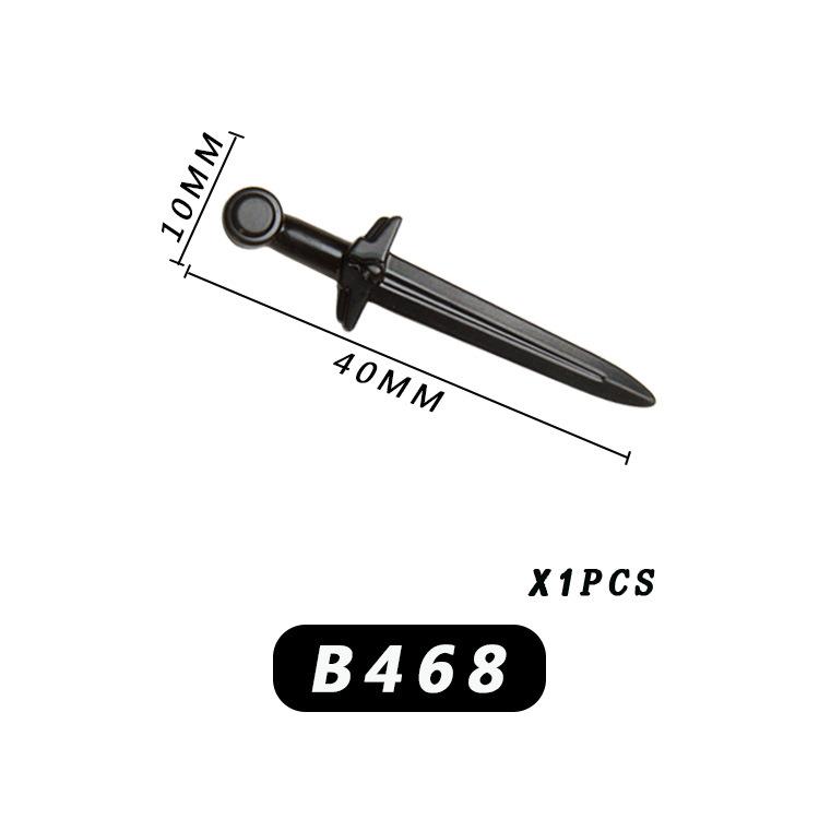 100Pcs Medieval Soldier Miniature Building Block Weapon Accessories Spear Bow Arrow Sword Puzzle Assembly