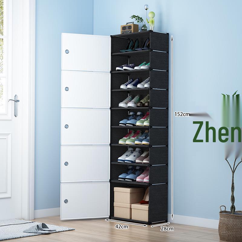 Platzsparendes Mehrschicht-Schuhregal mit Staubschutz für Wohnheime