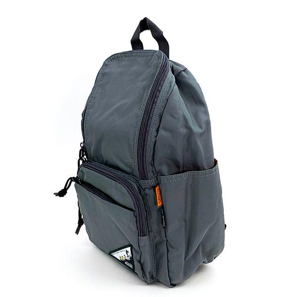 Snoopy Square Zip Backpack RE-PET Gray Backpack Commuting Bag