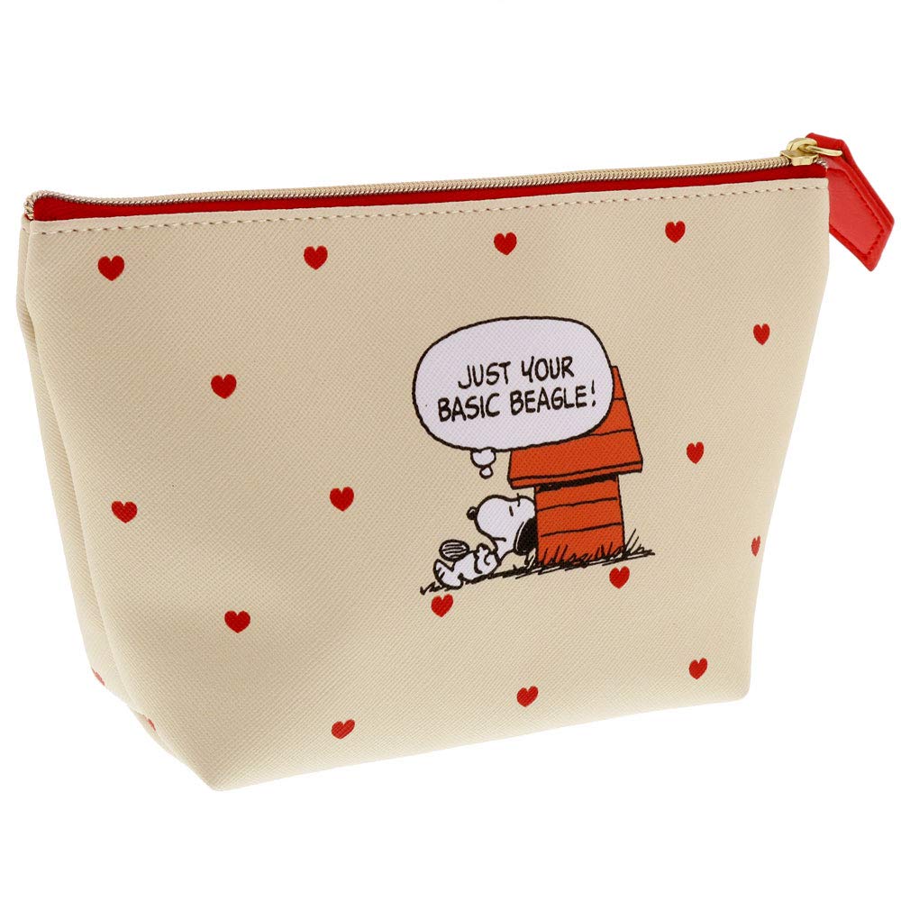Sunstar Stationery Snoopy Sheet Case Pouch Seapo Heart S2284995