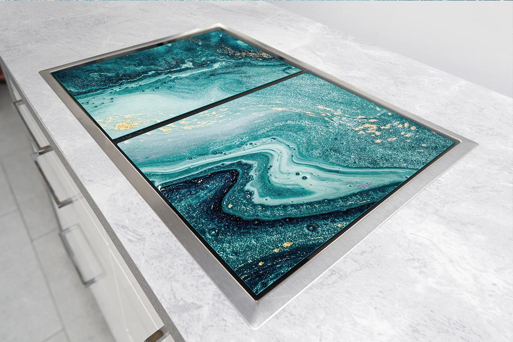 PLACA PROTECTORA DE CRISTAL PARA COCINA 90x52 MÁRMOL
