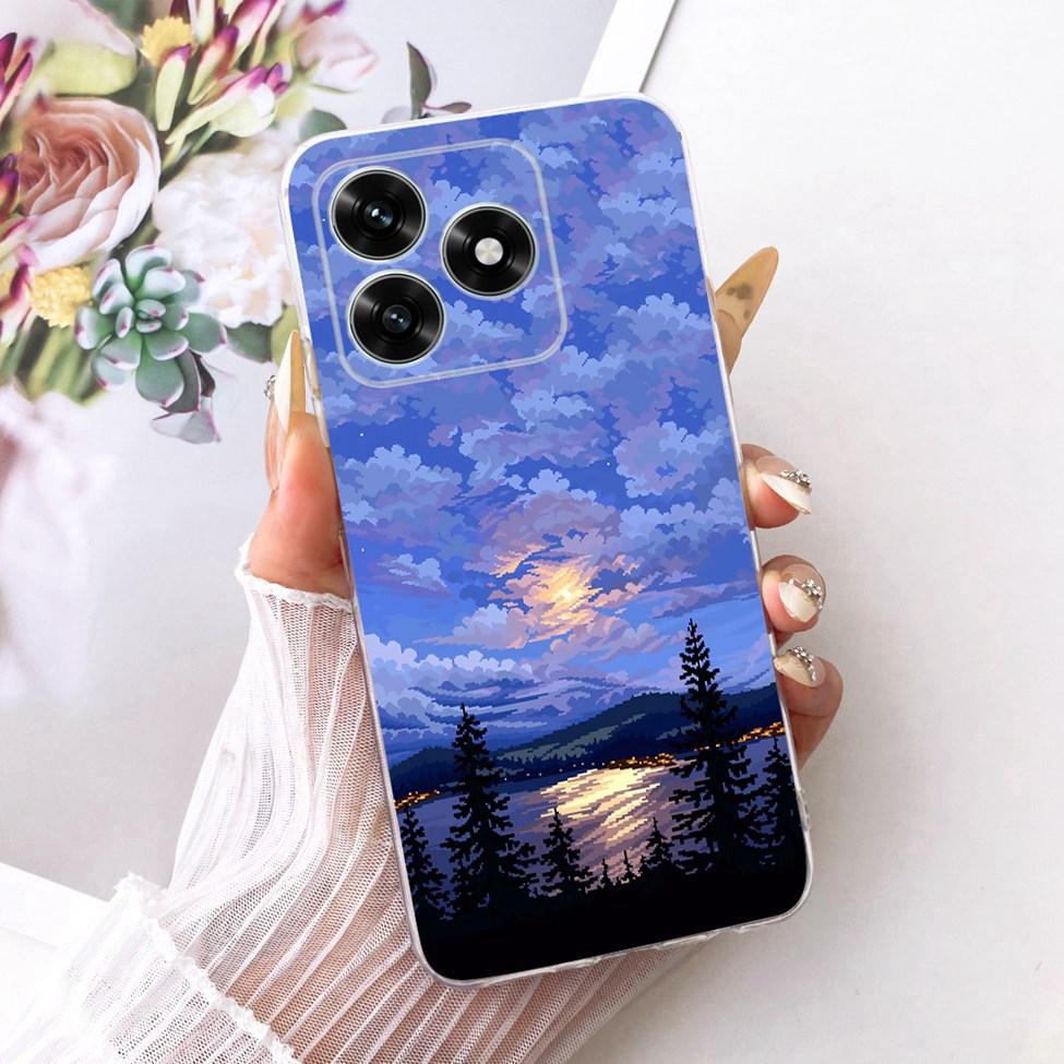 Etui na Honor X5C Plus Pokrowiec Przezroczysty Luksusowy Uroczy Kot Moda Motyl Fajny Malowany Obudowa Na Honor X5cPlus