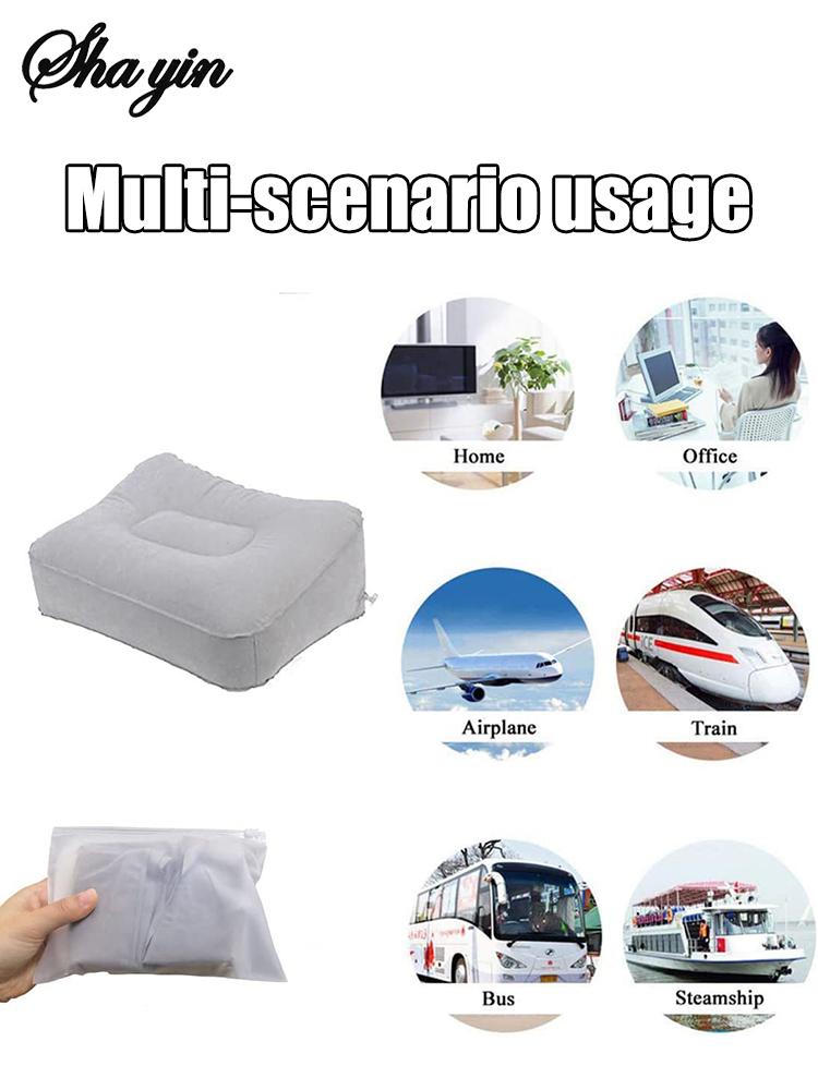 Inflatable Soft Footrest Pillow PVC Inflatable Foot Rest Pillow Cushion Air Travel Office Home Leg Up Relaxing Feet Almohada