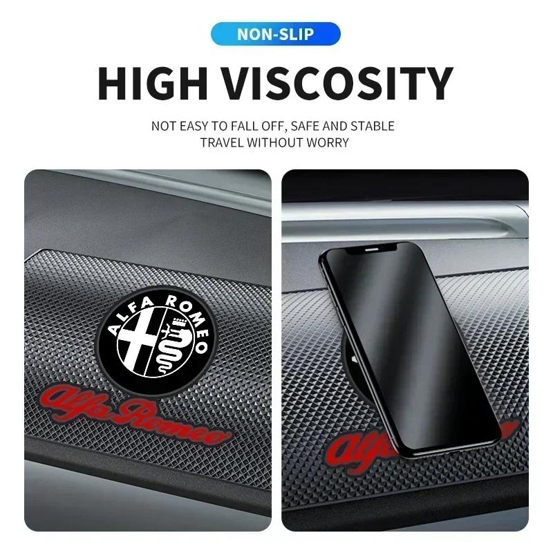Car Stickers Car Styling Anti-Slip Mat Silicone Dashboard Non-Slip Pad For Alfa Romeo Giulia Stelvio MiTo Giulietta Tonale ALFA zj4