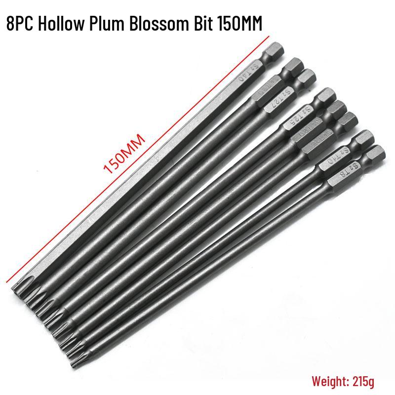 S2 Torx T5-T40 & Phillips Screwdriver Bit Set with Holes - Electric Compatible