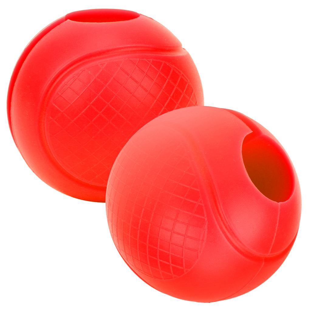 2pcs Barbell Grips Round Thick Silicone Dumbbell Adapter Balls Barbell Grip Hand Wrap BallRed