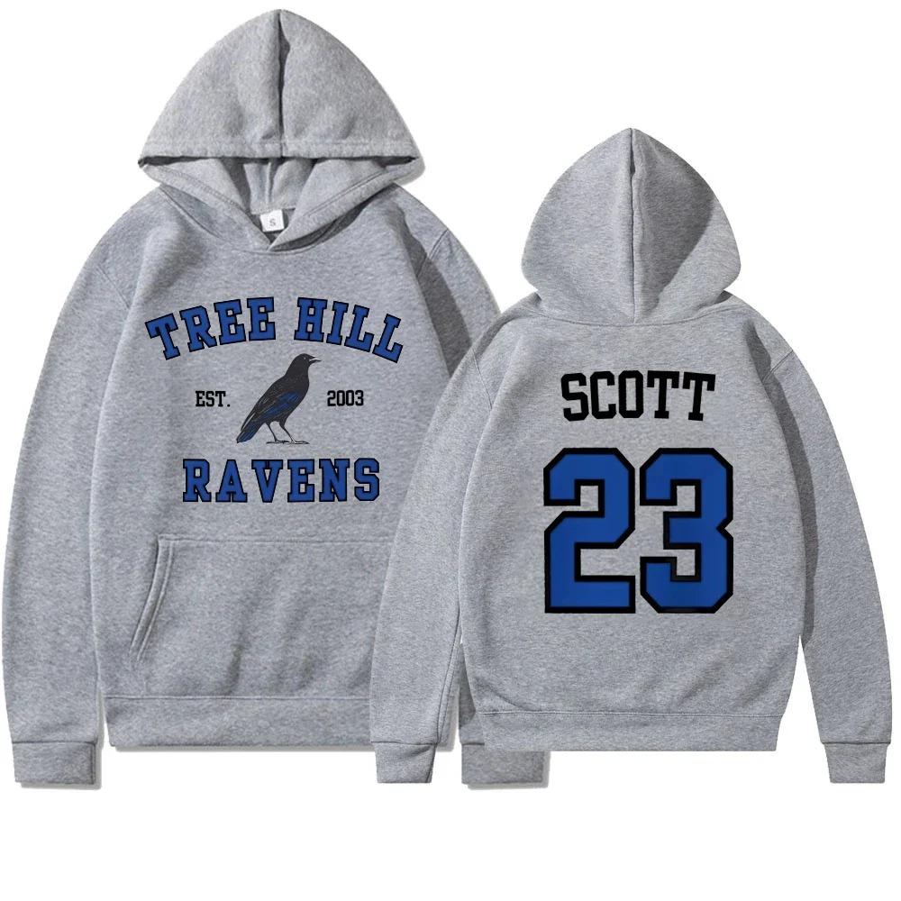 TREE HILL RAVENS Худи Один дерево Хилл Нейтан Скотт 23 Толстовка с капюшоном Северная Каролина Сериал Мужские Женские Худи Поклонники Oth Подарки 4XL