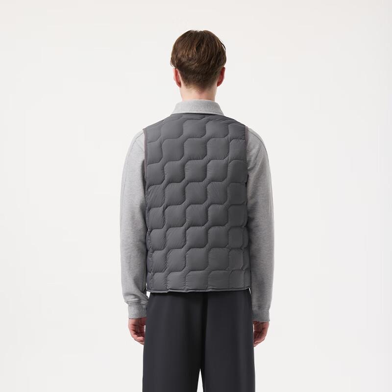 Tanboer Men's Short Collarless Down Vest