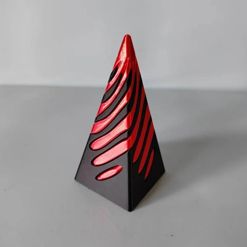 3D Printed Stress Relief Gyro Large 12cm Cone Pyramid Creative Stress Relief Souvenir Home Decor Gifts Accessoires Miniatures