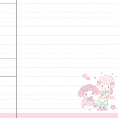 Sanrio B6 Diary (Horizontal Lined Type) My Melody 2025 Notebook (Starting October 2024) With Schedule Sticker and Bookmark 455121