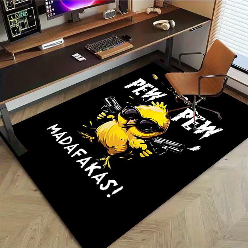 1 Stück Hühnchen madafakas Teppich, Büroteppich Außenmatte Heimdekoration Bereichsteppich Festival