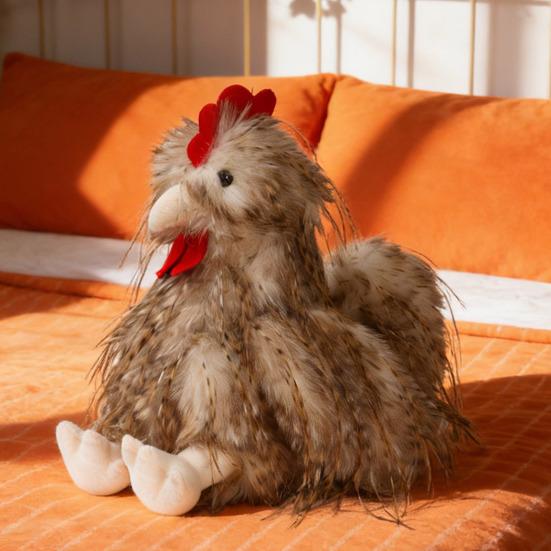 Sitting Hen Plush Toy Realistic Cute Stuffed Chicken Soft Stuffed Animal Home Decor Gift