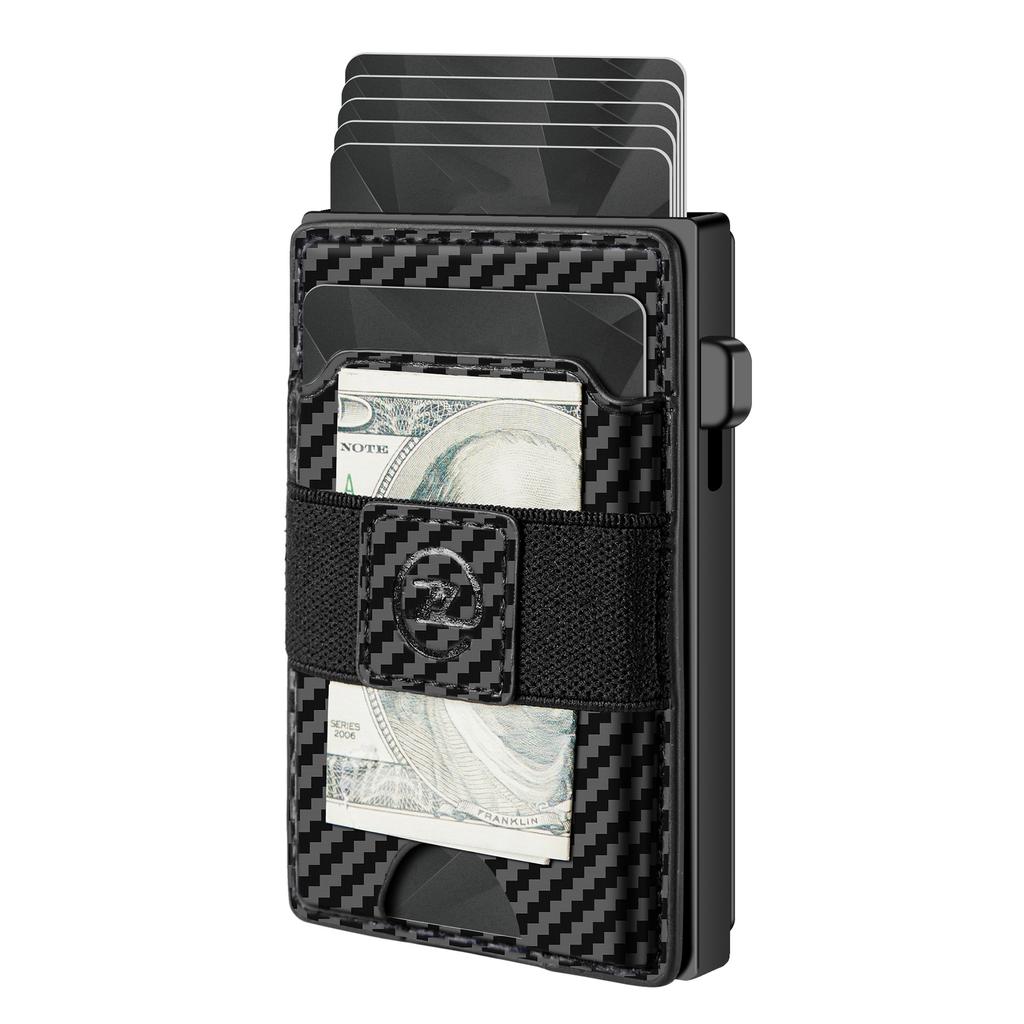 Geantă Nouă pentru Carduri de Bărbați RFID Capacitate Mare Cutie Automată pentru Carduri Multifuncțională Portabilă Magnetică Geantă pentru Carduri de Telefon Mobil Portofel din Piele