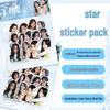 Korean Star Laser Sticker Pack - 50 Sheet DIY Stationery Decoration