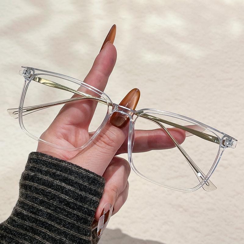 Унисекс фотохромная квадратная оправа для очков с плоскими линзами с защитой от синего света Non-Prescription, Anti-Blue Light