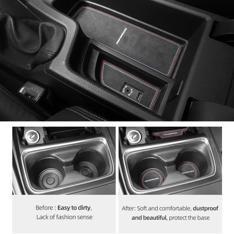 Betterhumz For BMW F30 F32 F34 F35 Car Cup Coaster Holder Anti-Slip Pad Storage Box Mat Center Console Interior Deco Accessories