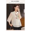 New Chinese-style Mom Spring Chiffon Blouse New Middle-aged and Elderly Women's Summer Suit Lady's Style Top