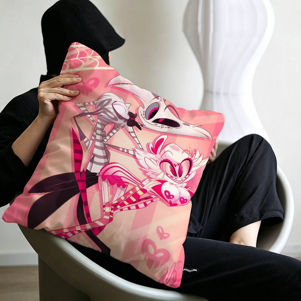 Anime Hhazbin Hhotel Angel Dust Cushion Cover Inches Farmhouse Decor Home Throw Pillow Covers for Couch Decorations