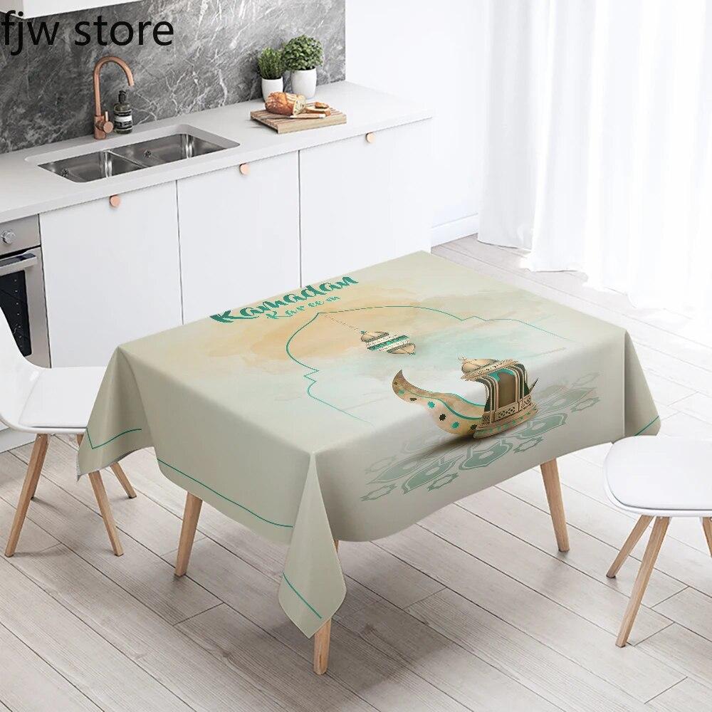 Ramadan Home Decoration Tablecloth Islamic Muslim Mosque Ramadan Kareem Decorative Tablecloth