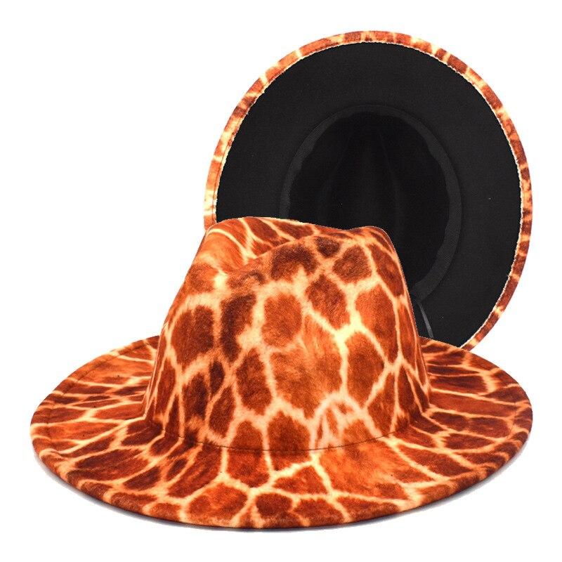 Men Female Letter Fedora Pattern Hats Casual Vintage Autumn Winter Leopard Caps Jazz Outdoor Designed Luxury Hat Sombreros Gifts