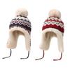 Winter Jacquard Women's Vintage Ethnic-Style Thickened Warmth-Retaining Cold-Protection Ear-Covering Hat Lei Feng Knit Hat