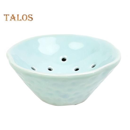 Ceramic Flower Frog Bowl Japanese Ikebana Vase Floral Arrangement Holder Desktop Flower Pot for Home Office Wedding Festivals