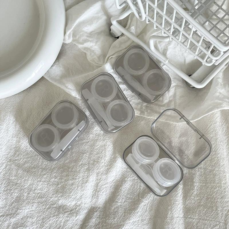 Effen Kleur Meisjes Contactlenzen Box Lens Case Vrouwen Draagbare Leuke Brillenkoker Houder Ogen Care Tools Kit Set Container