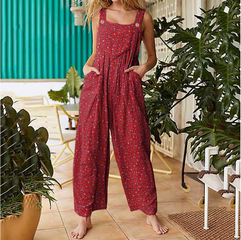 Women's Loose Side Pocket Overalls - 14 Colors & 5 Sizes, Spring/Summer 2021