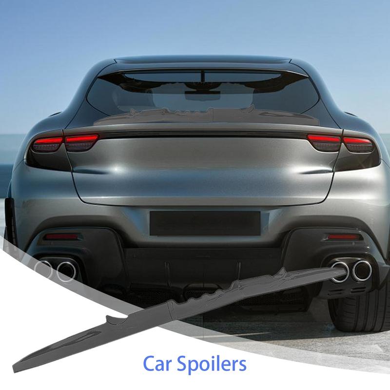 Racing Car Rear Trunk Spoiler Wing Carbon Fiber Black Rear Bumper Spoiler Lip Folding Car Tail Wings Fixed Wind Spoiler