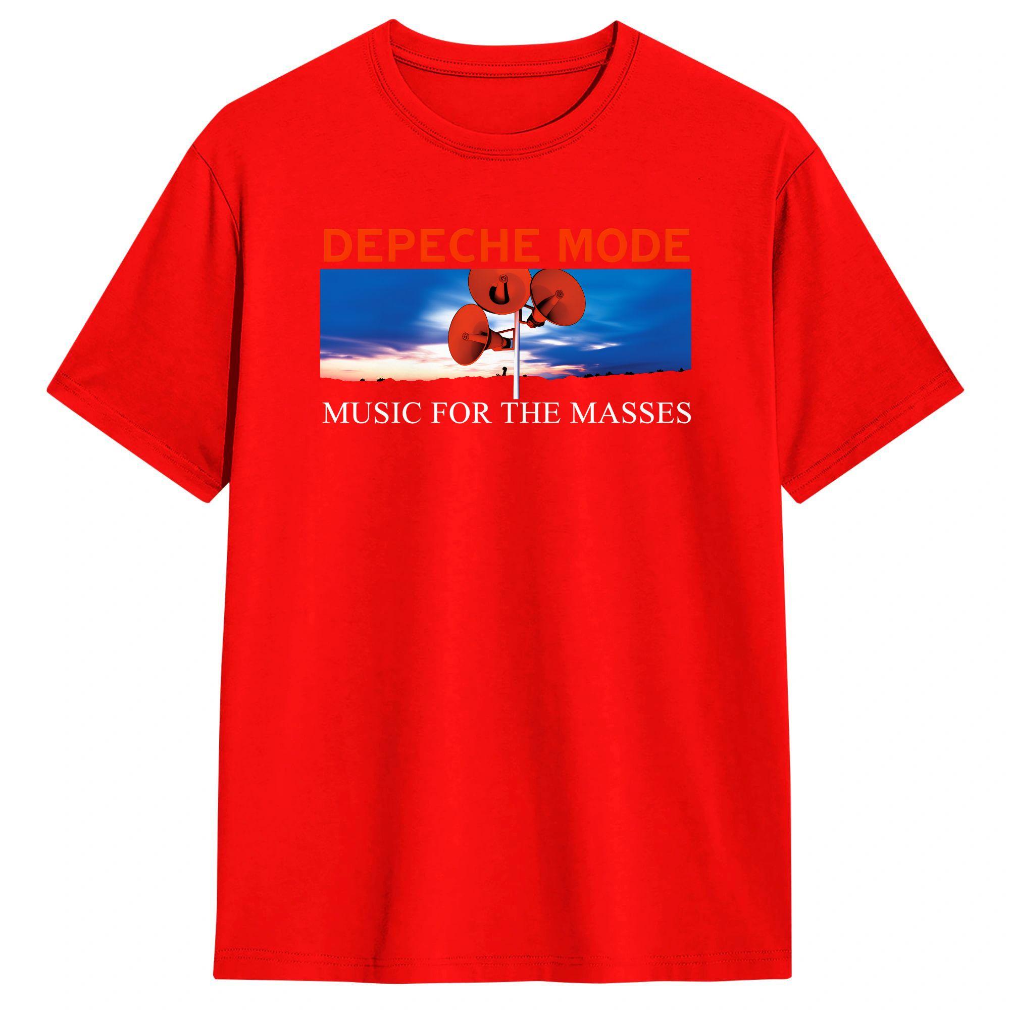 

Beach Depeche Mode music for the masses Hip Hop TShirts Cotton Tee Shirt for Adult Aesthetic Pattern Short Sleeve Tops S