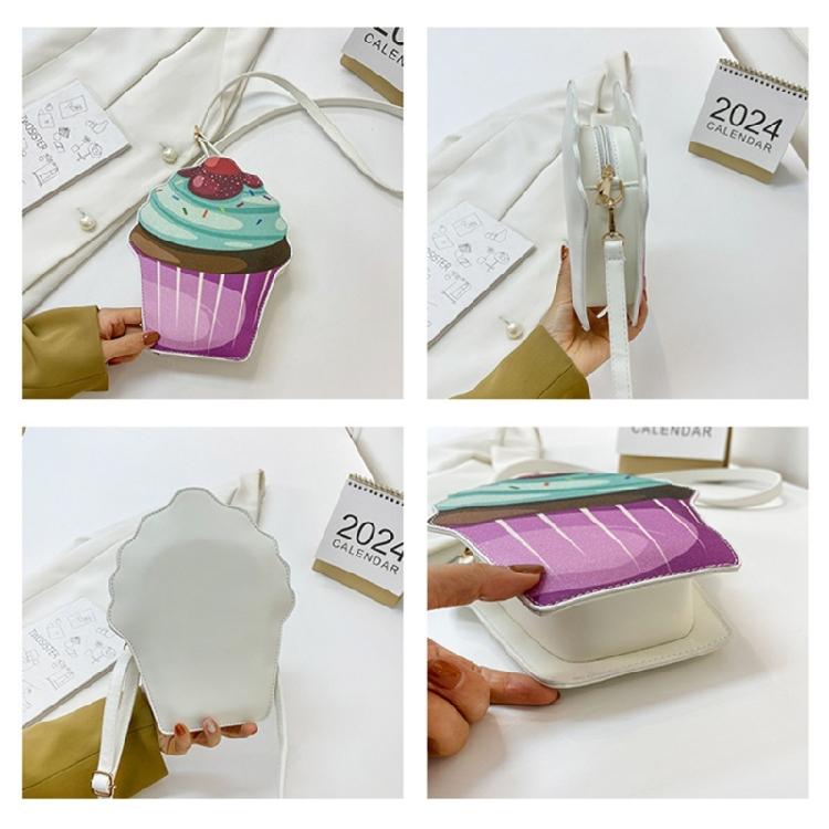 PU Leather Purse Cupcake Box Cupcake Crossbody Bag for Women Girl