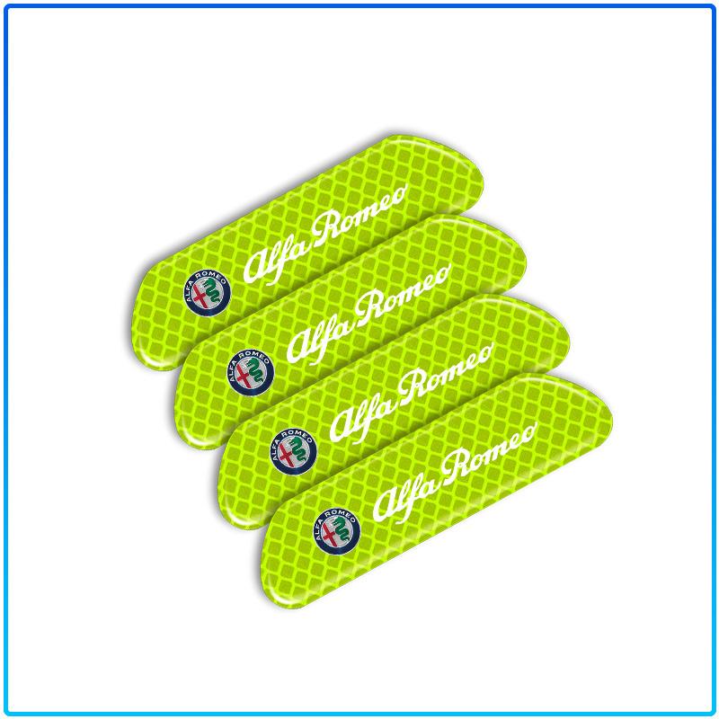 Per Alfa Romeo 159 147 156 166 Giulietta Giulia Mito Stelvio Brera Spider 4 PZ/set Adesivi Strisce Riflettenti di Sicurezza per Auto