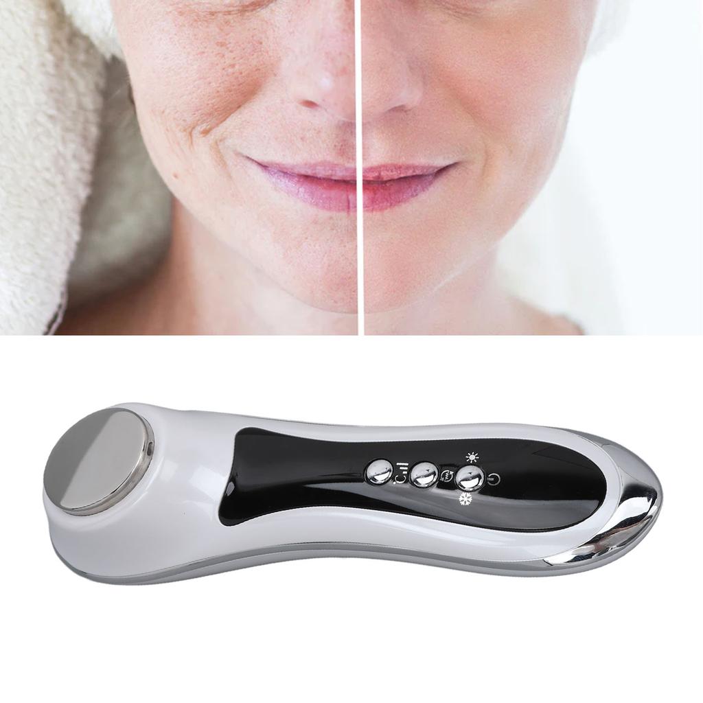 Negative Ion Hot Cold Eye Massager Vibration Skin Cleansing Firming Massage Beauty Device for Dark Circle