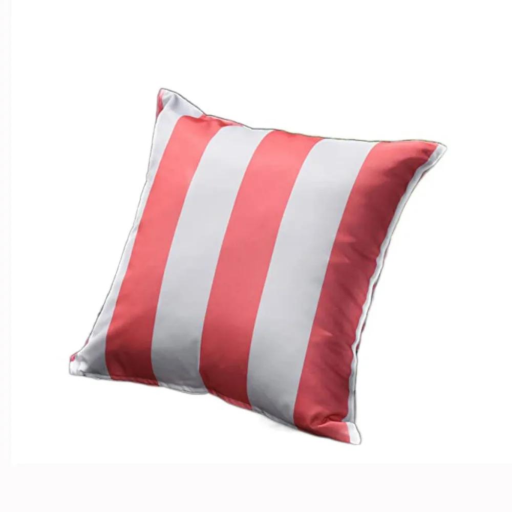 Colorful Waterproof Outdoor Cushion Cover Striped Durable Pillow Cover Modern Pillow Case Sofa